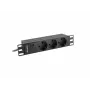 Unidade de distribuição de energia (PDU) Lanberg PDU-03E-0200-BK 3 saídas AC 1U preto