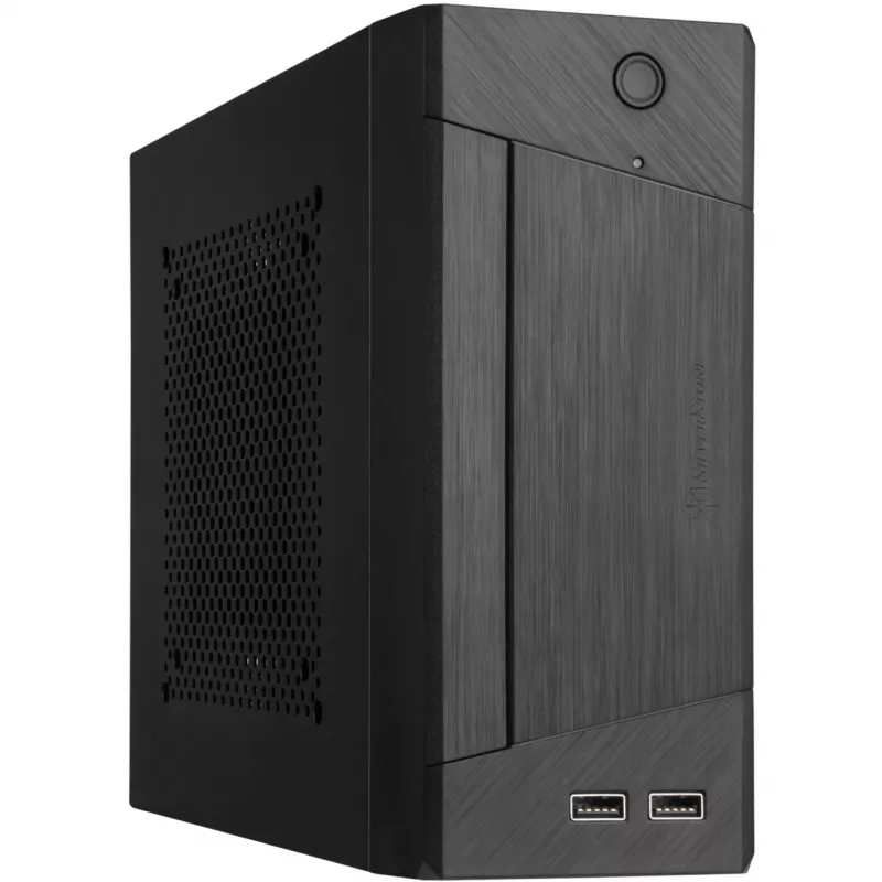 SilverStone MILO ML10 - USFF - Mini-ITX - sem fonte de alimentação - preto - USB/áudio (SST-ML10B)