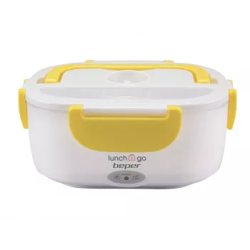 Marmita elétrica Beper 90.920G – aquecedor de alimentos 1 L, amarelo