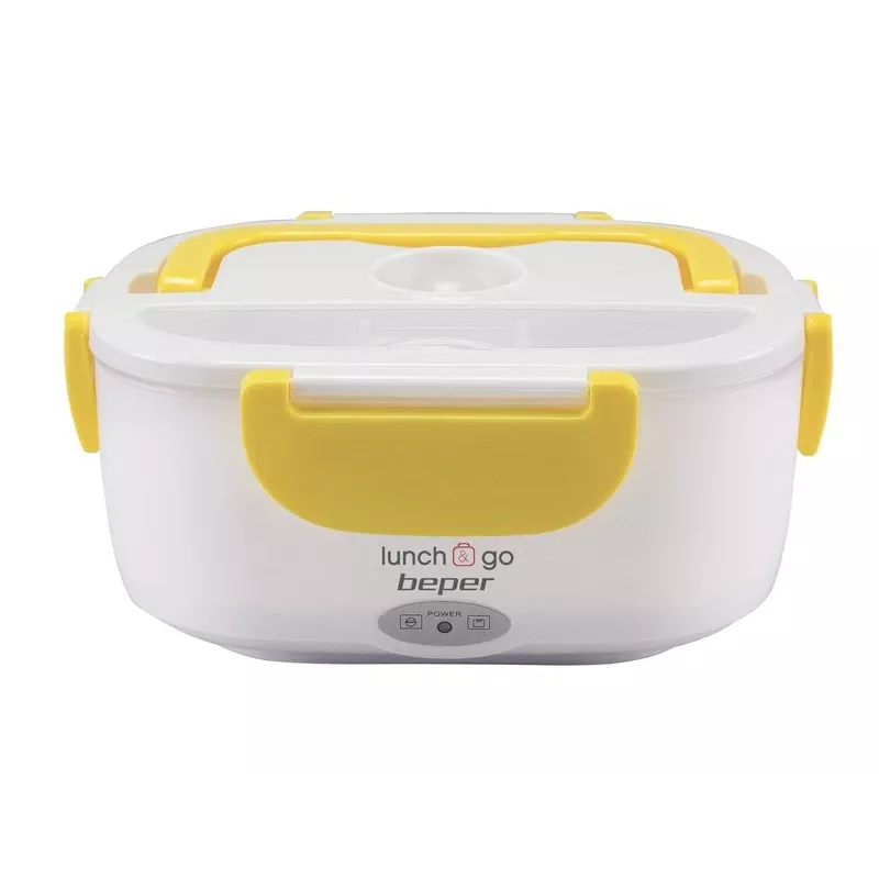 Marmita elétrica Beper 90.920G – aquecedor de alimentos 1 L, amarelo