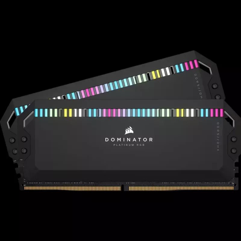 DIMM 32 GB DDR5-6400 (2x 16 GB) Dual-Kit, memória preta, CMT32GX5M2B6400C32, Dominator Platinum, INTEL XMP