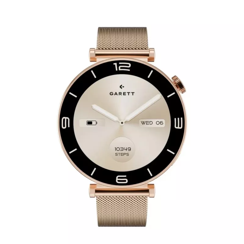 Smartwatch Garett Rose dourado Mesh
