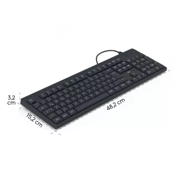 Teclado com fios CK-100 preto