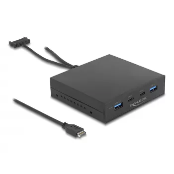 DeLOCK painel frontal USB 3.2 Gen 2 de 3,5 polegadas 2 x USB Type-C 2 x USB Type-A