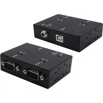 Cabo adaptador série Exsys USB 2.0 para 2 portas RS-232 EX-13072HM caixa metálica