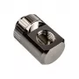 Adaptador EK Water Blocks EK-Torque 90 graus G1/4 polegadas macho para G1/4 polegadas fêmea – rotativo, níquel prateado