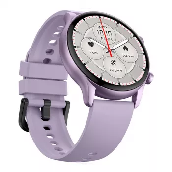 Smartwatch Zeblaze Btalk 3 Plus – 1,39 polegadas (3,53 cm) IPS 360×360 px, ecrã tátil, bracelete de silicone, roxo