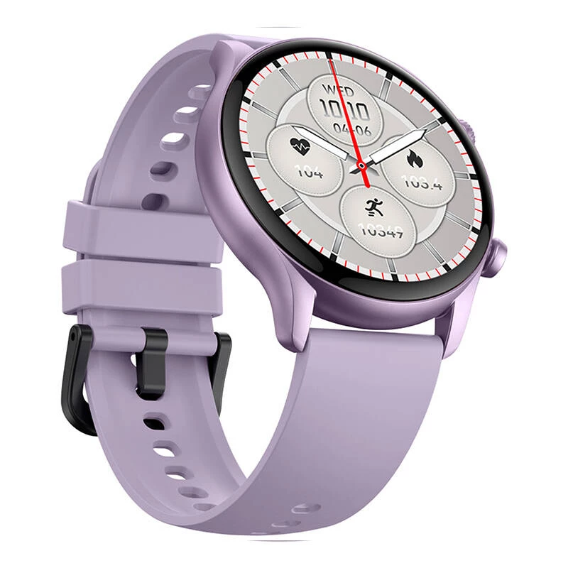 Smartwatch Zeblaze Btalk 3 Plus – 1,39 polegadas (3,53 cm) IPS 360×360 px, ecrã tátil, bracelete de silicone, roxo