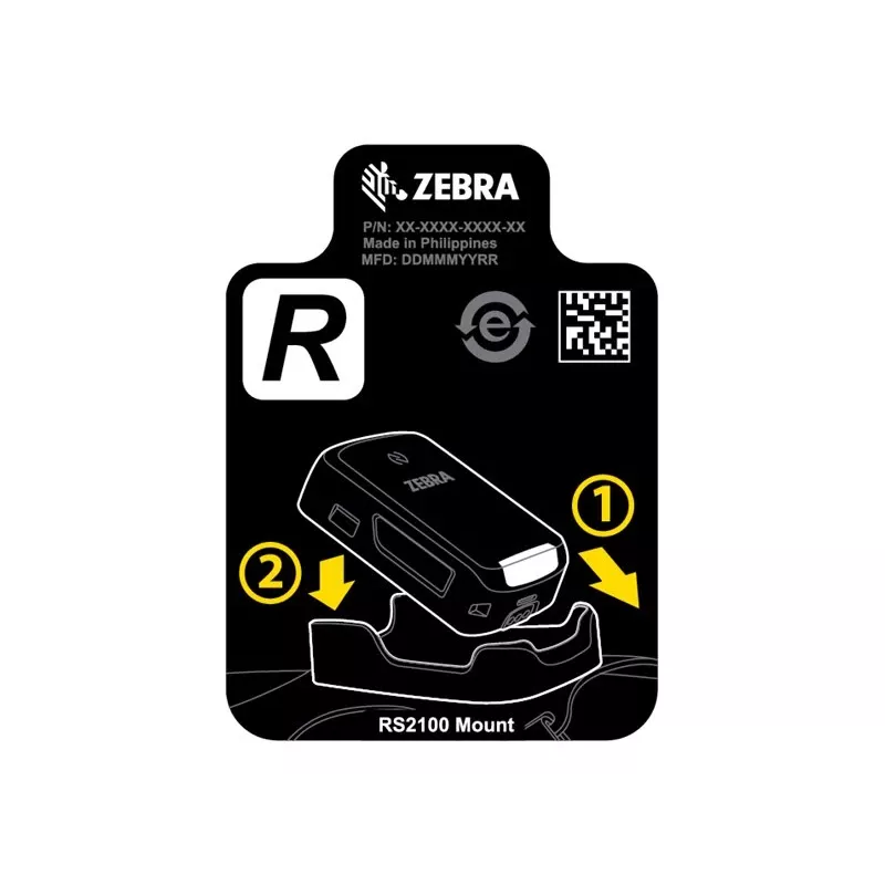 Zebra SG-RS2X-HMTRA-01 suporte, suporte passivo, leitor de códigos de barras, preto