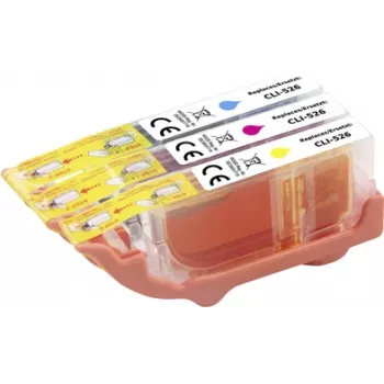 Pack combinado de tinta Renkforce substitui Canon CLI-526 CMY (4541B009) compatível ciano, magenta, amarelo RF-5688328 (RF-5688328)
