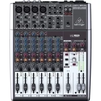 Misturadora de áudio Behringer Xenyx 1204USB 12 canais cinzento