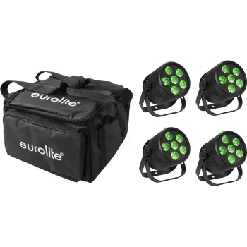 Projetor LED Par EUROLITE 20000957 4x Silent QCL Floor com Softbag