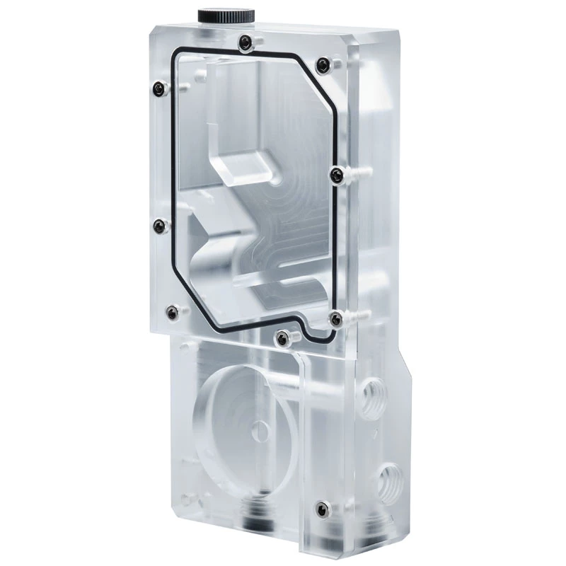 Phanteks Glacier R160C reservatório, placa traseira de acrílico transparente, DRGB LED
