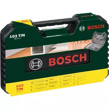 Conjunto de acessórios Bosch V-Line 103 peças — conjunto de acessórios de brocas e aparafusamento Bosch 103 peças