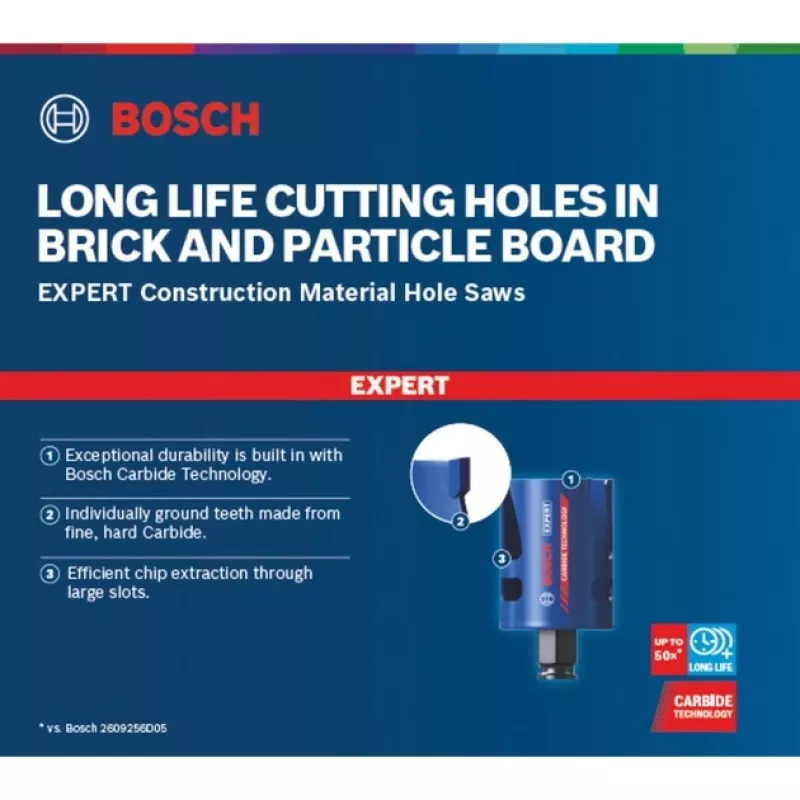 Bosch 2 608 900 490 Expert Construction Material conjunto de serras de copo, 10 pcs., 20–64 mm