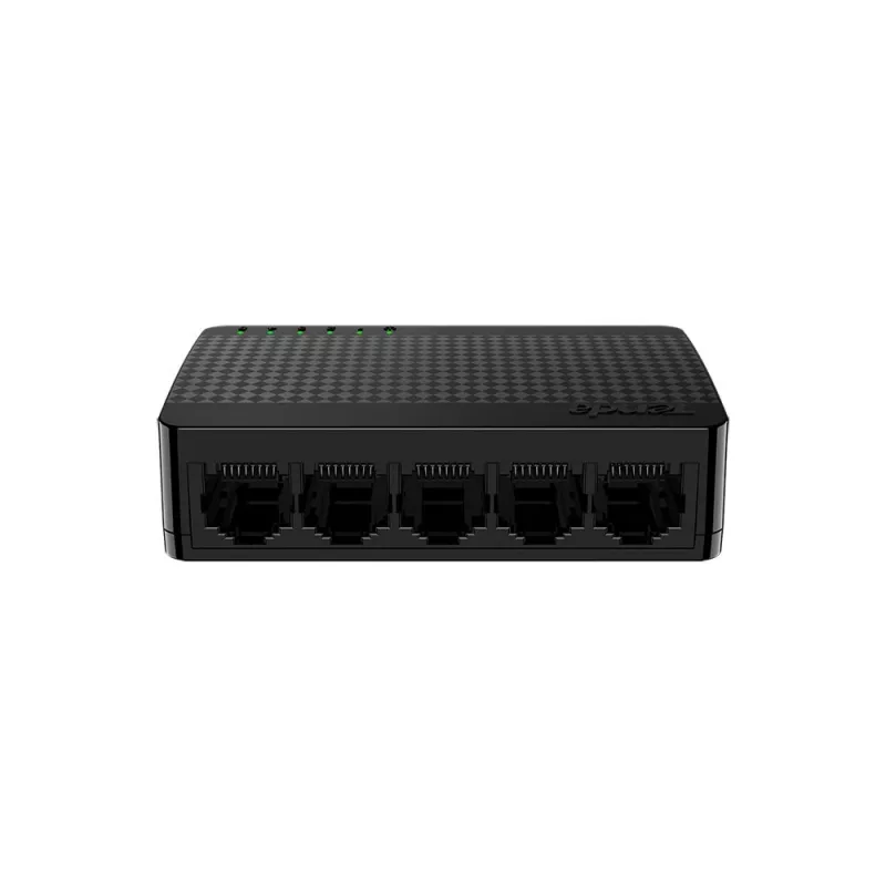 Switch de rede TENDA SG105M — 5 portas Gigabit Ethernet (10/100/1000), preto, montagem em secretária/parede