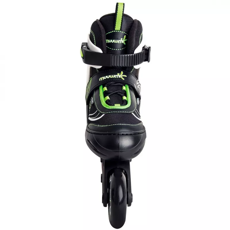 Patins em linha ajustáveis para criança tam. 29-32, patins em linha verde/preto
