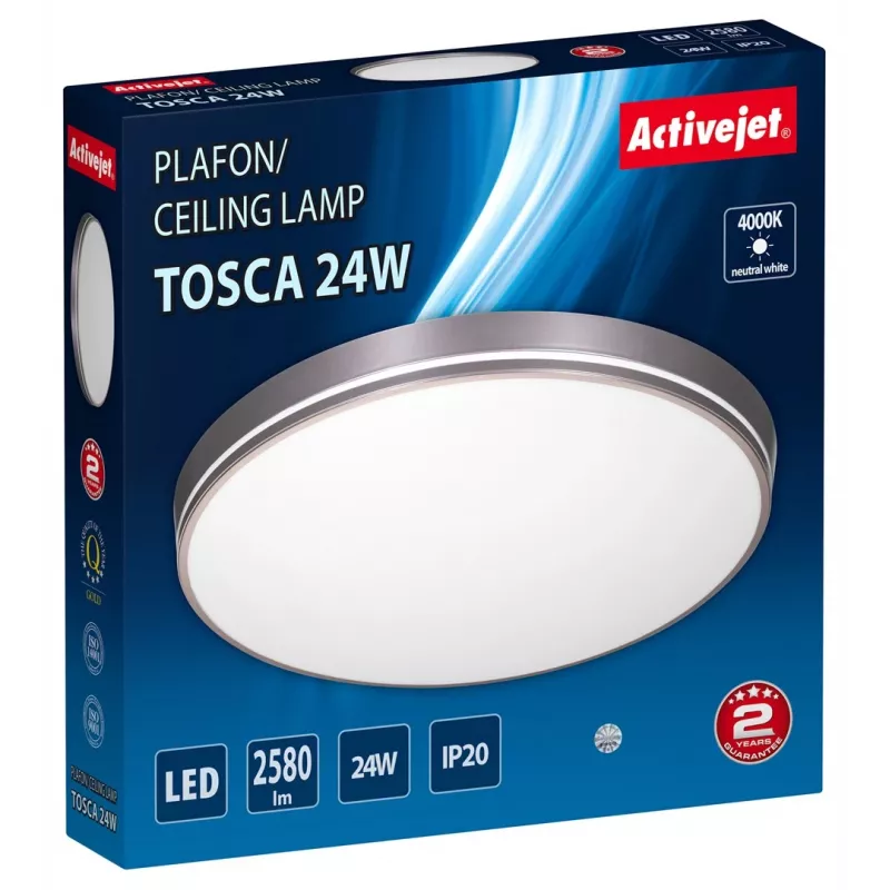 Activejet AJE-TOSCA Candeeiro de teto LED 24W