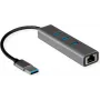 Dock para portátil ROLINE 12021112 com fios USB Type-A cinzento Ethernet 1000 Mbit/s