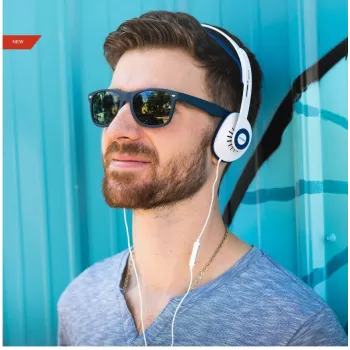 Koss KPH30i Auscultadores com fios de arco de cabeça Azul, Branco