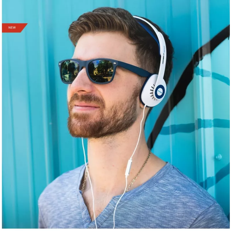 Koss KPH30i Auscultadores com fios de arco de cabeça Azul, Branco