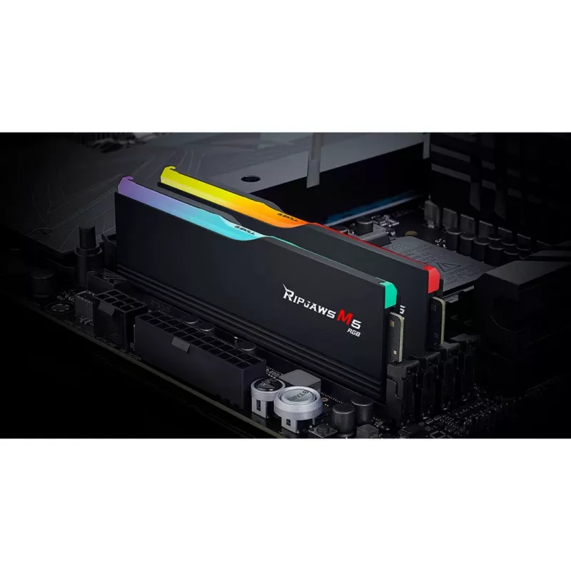 DIMM 32 GB DDR5-6800 (2x 16 GB) Dual-Kit, memória preta, F5-6800J3445G16GX2-RM5RK, Ripjaws M5 RGB, INTEL XMP