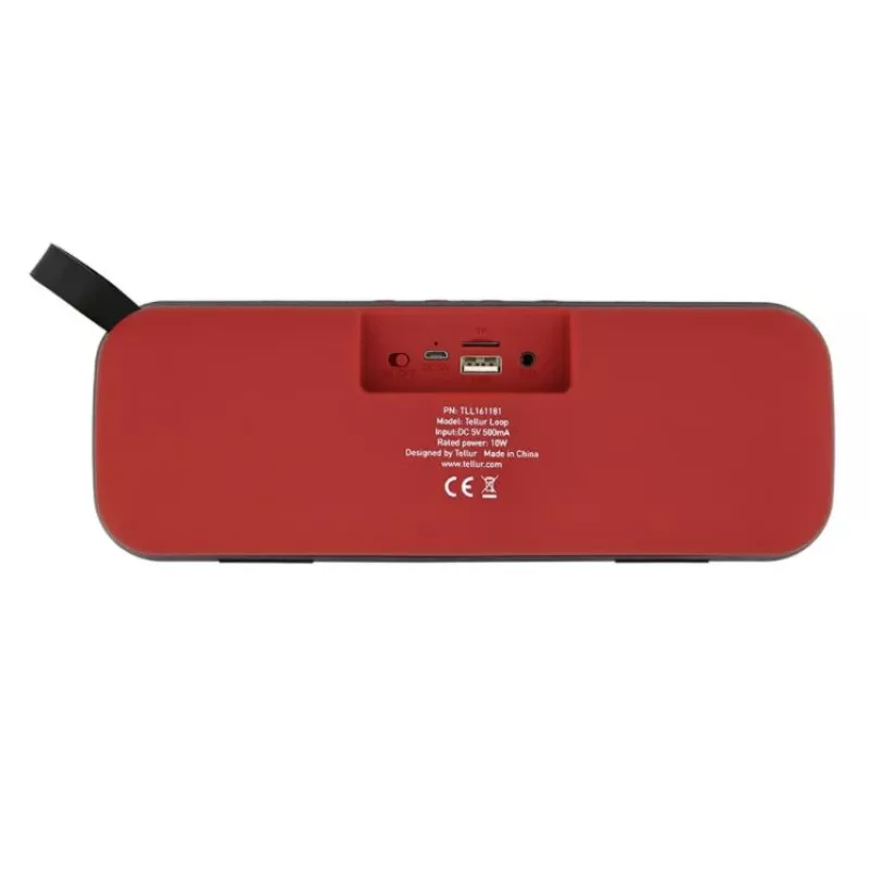 Coluna portátil Tellur Coluna Bluetooth Loop 10W vermelha