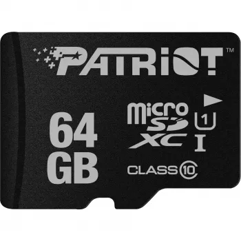 Cartão de memória PATRIOT MicroSDXC 64GB UHS‑I Class 10 U1 80MB/s (PSF64GMDC10)