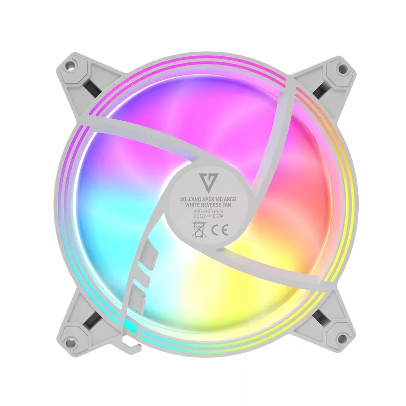 Ventoinha de caixa MODECOM VOLCANO APEX 140 ARGB WHITE 140mm Reverse