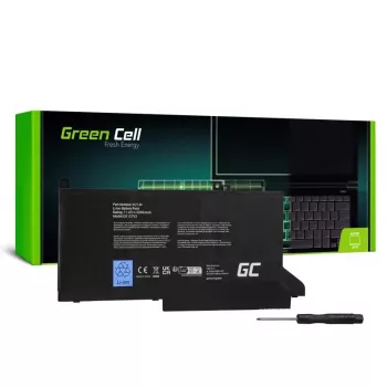 Bateria Green Cell DE127V2 para DELL Latitude — 11,4 V LiPo 2700 mAh, 3 células, preto