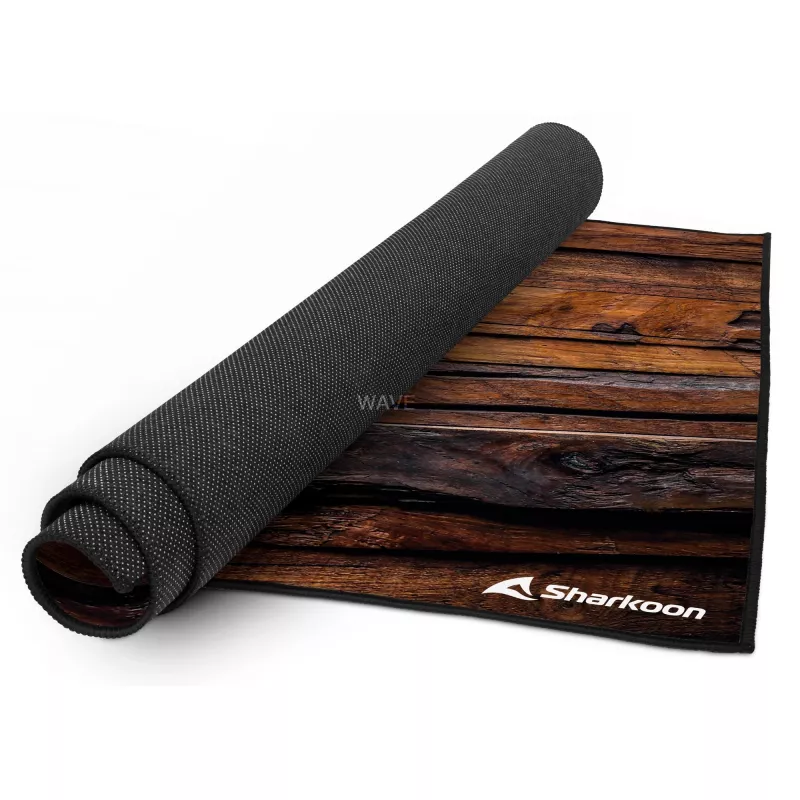 Sharkoon SKILLER SFM12 Wood tapete para cadeira gaming, 140 x 100 cm, castanho