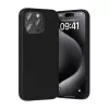 Capa protetora de silicone Vention KUFB0-40 para iPhone 15 Pro Max — capa preta com toque suave