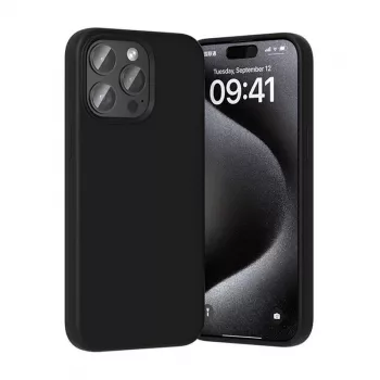 Capa protetora de silicone Vention KUFB0-40 para iPhone 15 Pro Max — capa preta com toque suave