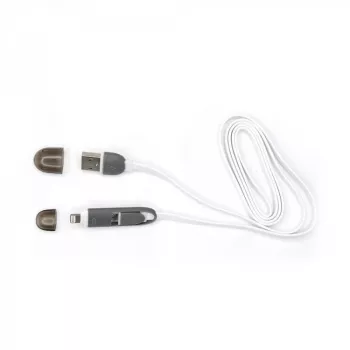 Sbox 2IN1W USB->Micro USB+IPH.5 M/M 1M branco