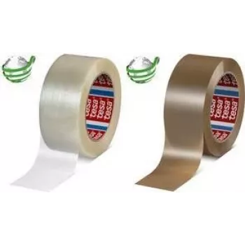 Fita TESA 60418 castanha 132m PET borracha sintética 50mm