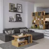 Estante FIESTA 4P 59,5x30x140 cm, carvalho Artisan