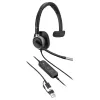 Headset monaural com fios USB Poly Mission 615 — peso 117,5 g