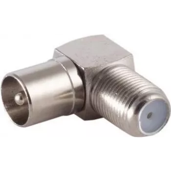Adaptador angular IEC ShiverPeaks 85209 – conector fêmea F para adaptador angular IEC
