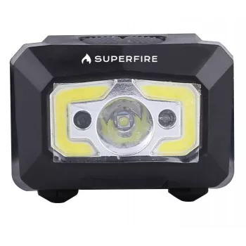 Lanterna de cabeça Superfire X30, 340 lm, USB, 5 modos, 130 m