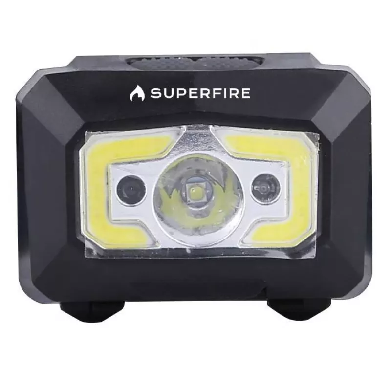 Lanterna de cabeça Superfire X30, 340 lm, USB, 5 modos, 130 m