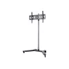 EDBAK TR51c-B carrinho para ecrãs planos de 37–60 polegadas, VESA até 600x400, altura ajustável, carga máx. 80 kg, preto