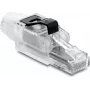 Ficha RJ45 DELOCK de montagem em campo Cat.6A não blindada transparente/preto (91127)