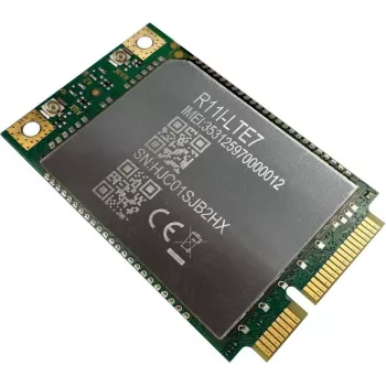 Placa modem MiniPCI-e LTE MikroTik R11E-LTE7 — bandas internacionais, até 300 Mbit/s, LTE Cat7