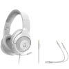 LORGAR Noah 101, headset gaming com microfone, ligação jack 3,5 mm, comprimento do cabo 2 m, design dobrável, almofadas de couro ecológico PU, tamanho: 185*195*80 mm, 0,245 kg, branco