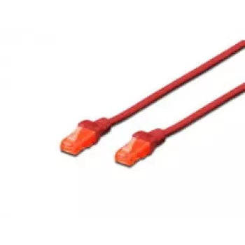 Cabo de rede Digitus CAT 6 U/UTP cabo de ligação RJ-45 Cat6 5m vermelho