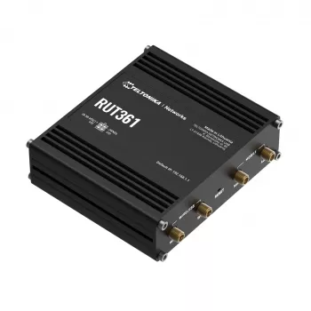 Teltonika router industrial 4G LTE RUT361 Cat 6 LTE, WiFi 4, 2x RJ45 100Mb/s, IP30