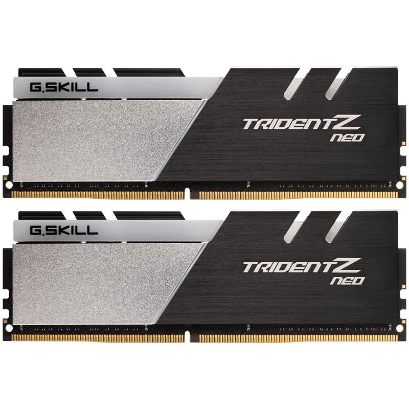 DIMM 16 GB DDR4-3600 (2x 8 GB) Dual-Kit, memória RAM preta/prateada, F4-3600C16D-16GTZNC, Trident Z Neo, INTEL XMP