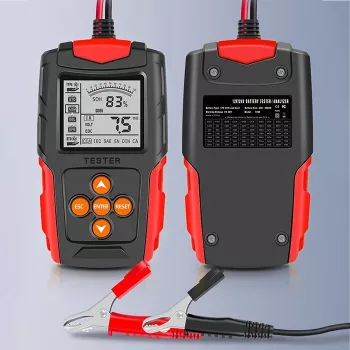Qoltec 52484 Testador de bateria digital LCD | 12V | 24V | 3Ah-200Ah