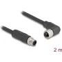 Cabo de sensor/atuador DeLOCK 80524 2 m RST M12 preto