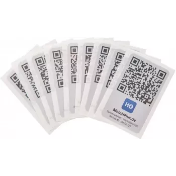 Hekatron Service Codes Mein HPlus 10 unidades Modelo 30-6800118-01-01 — conjunto com 10 autocolantes de código de serviço